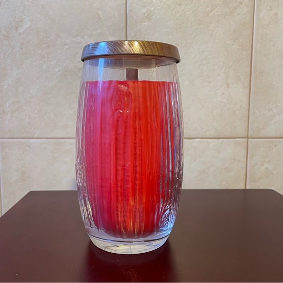 NEW YANKEE CANDLE CRACKLING “PARADISE” PURE RADIANCE WOOD WICK Vase Tropical - Picture 3 of 9